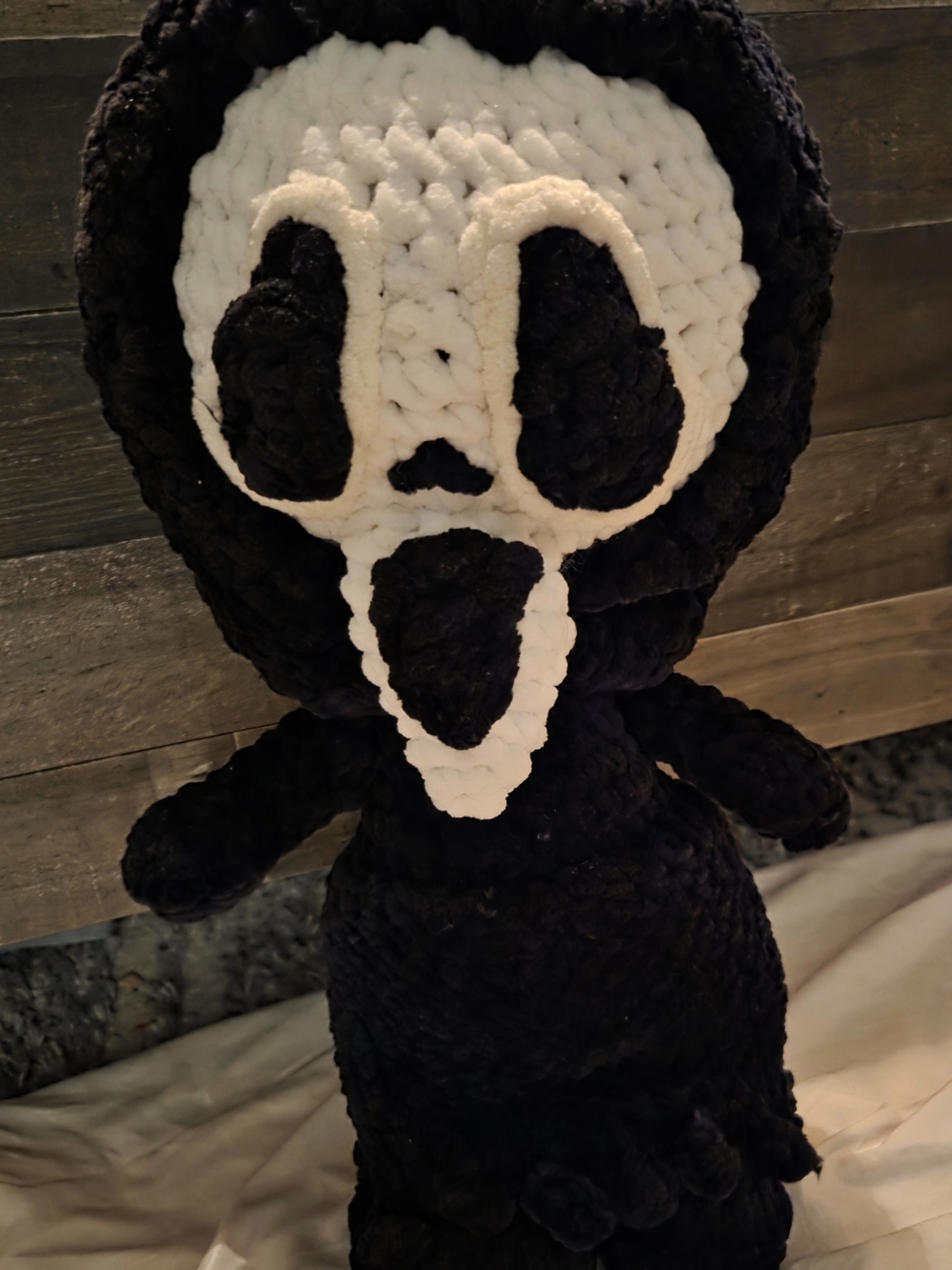 Handmade Crochet Ghost Face Plushie